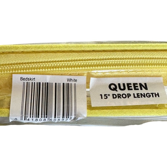 NWT TRINA TURK Queen White Pleated Bedskirt 15” Drop Length 100% Cotton - Picture 8 of 9